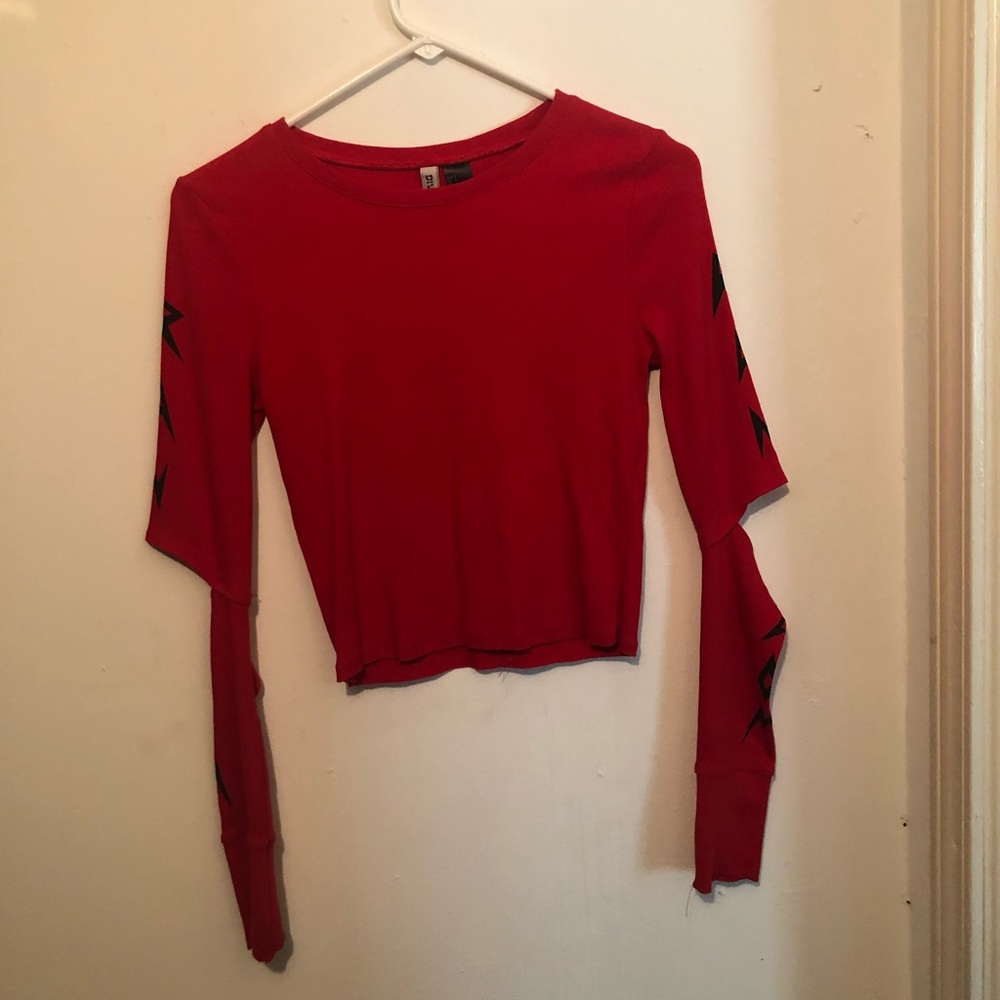 Red crop top